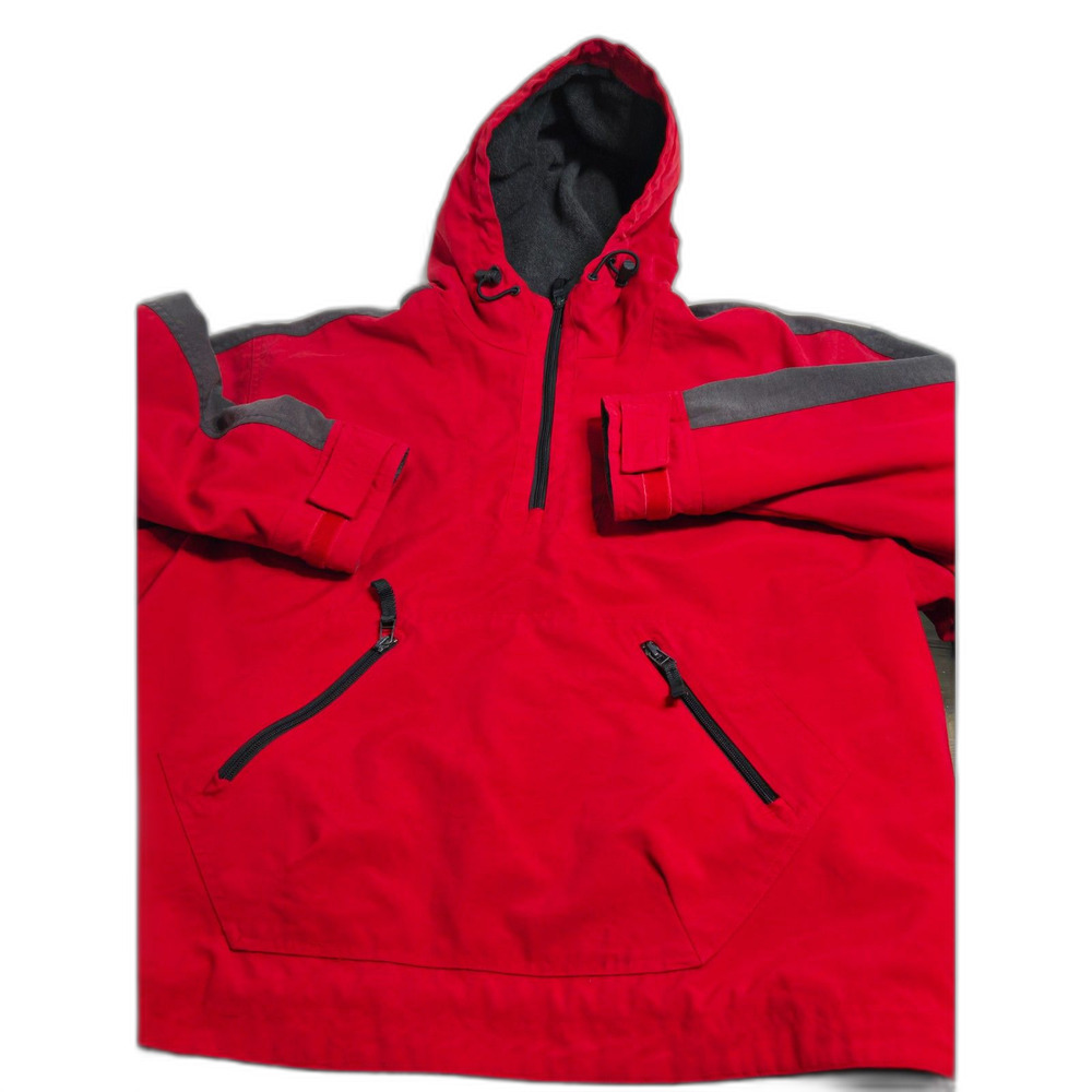 Vintage Gap Fleece Lined Anorak Jacket | Men's Size Medium -Runs Big | Red Black - Picture 1 of 10